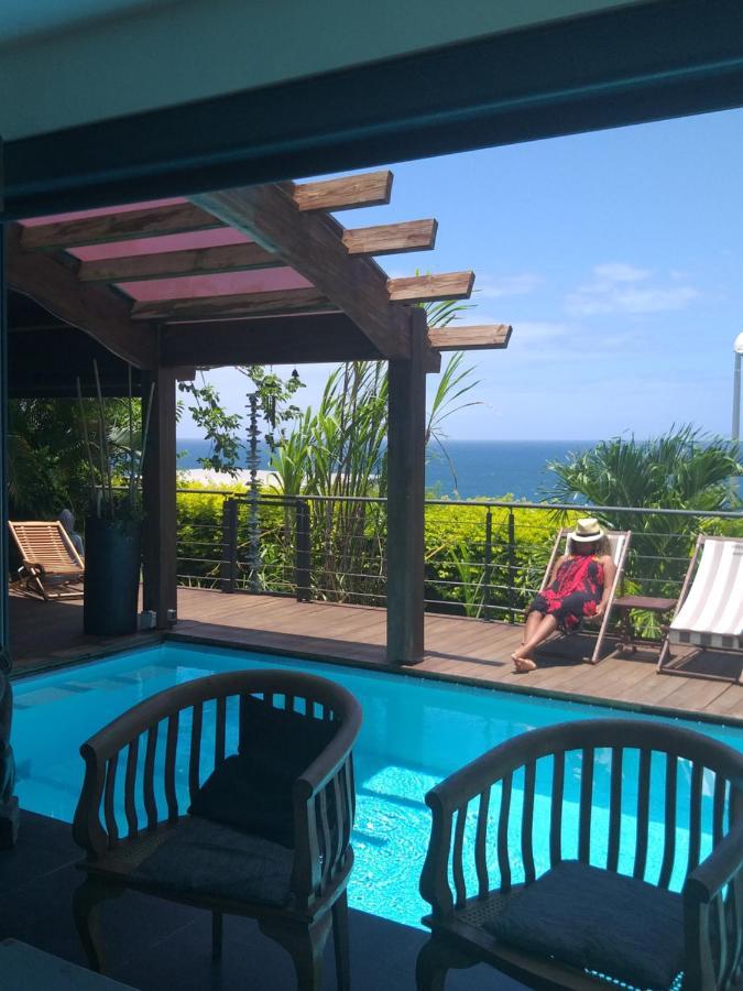 Suite Indigo Jacuzzi Prive Piscine Vue Mer Acces Cuisine Laverie Saint Pierre Luaran gambar